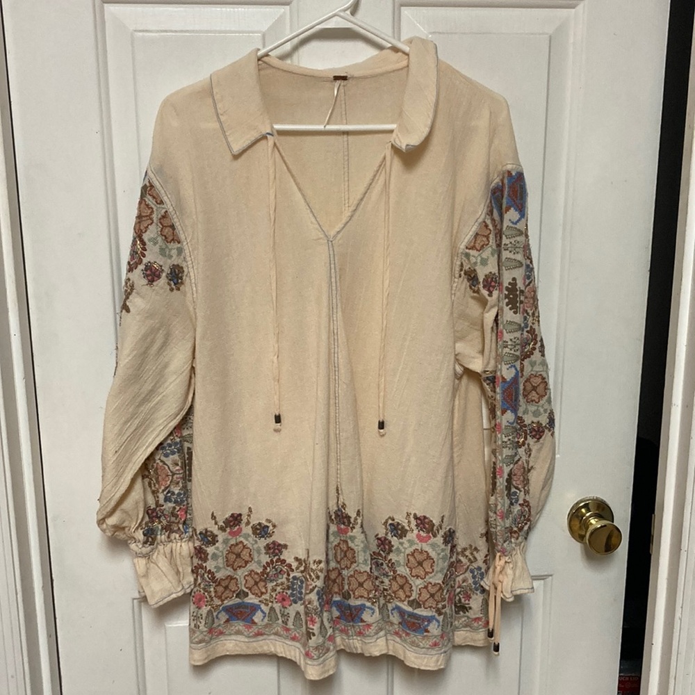 Free People Natural Poetry In Motion Shirtdress